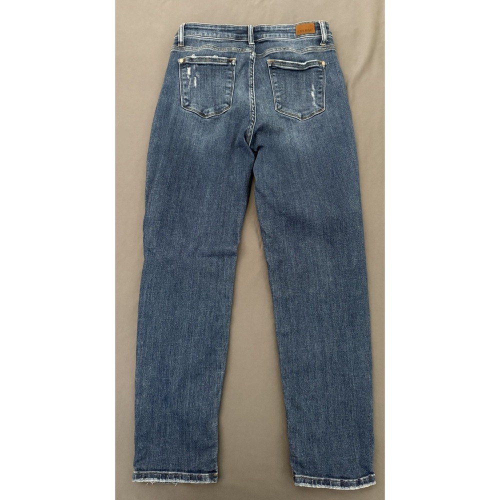 Judy Blue Jeans Women's 9/29 Slim Fit High Rise Distressed Dark Wash Stretch - Picture 9 of 10